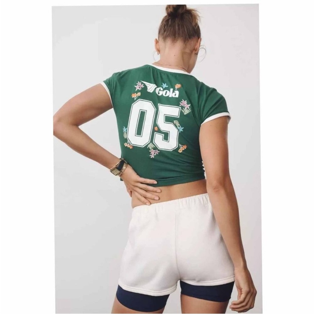 Anthropologie Green Graphic Short Sleeve Tee from Gola